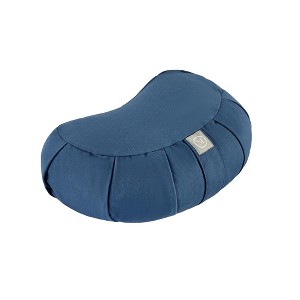 Crescent Zafu Meditation Cushion, 17" Yoga Pillow with removable cotton cover - 1 of 4
