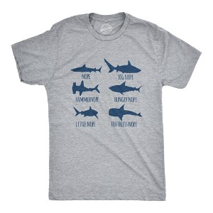 Mens Shark Nope T Shirt Funny Fear Of Sharks Breeds Graphic Novelty Tee For Guys - Crazy Dog Men's T Shirt - 1 of 4