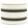 Northlight White and Green Striped Wired Craft Ribbon 2.5" x 10 Yards - 4 of 4