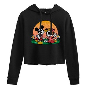 Women's - Disney - Mickey & Friends Cropped Graphic Hoodie - 1 of 3