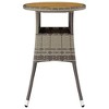 vidaXL Patio Table, 23.6"x29.5" Acacia Wood and Poly Rattan Gray - 3 of 4