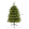 4ft. Fir Look Artificial Christmas Tree with 250 Clear LED Lights and 814 Branches – Compact Holiday X-Mas Tree - 2 of 4