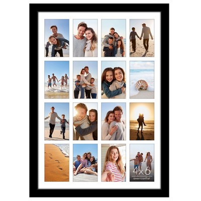 Americanflat 18x26 Collage Picture Frame - Use as Sixteen 4x6 Picture Frame Openings or One 18x26 Photo Frame Made of Engineered Wood - Black