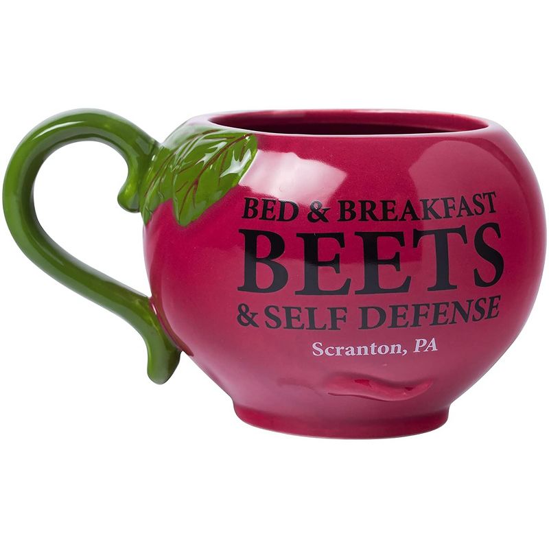 Silver Buffalo The Office Schrute Farms Beet 3D Sculpted Ceramic Mug | Holds 20 Ounces, 2 of 3