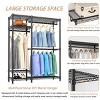 SEVOBAL Freestanding Clothes Rack with 6 Adjustable Shelves and 3 Rails for Closet Organization, Black, 44.88"*17.13"*76.38" - 2 of 4