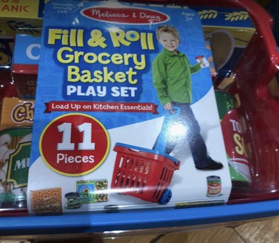 Fill and roll discount grocery basket playset