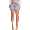 YMI Women's Denim 5 Pocket Micro Mini Skirt with Raw Hem - image 3 of 4