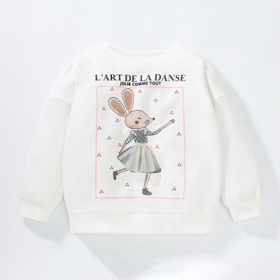 MyKids-USA Baby Girl Rabbit Graphic Long Sleeve Cotton Hoodies