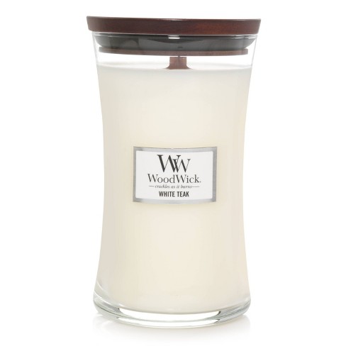 WoodWick Large Hourglass Candle, Coastal Sunset - Premium Soy Blend Wax,  Pluswick Innovation Wood Wick, Made in USA