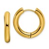 Chisel Stainless Steel Polished Yellow IP-plated 4mm Hinged Hoop Earrings - 2 of 4