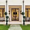 1pc Topiary Trees Artificial Outdoor, 35"/45" Milan Grass Ball Topiary Trees, Fake Greenery Tree with Planter Pot for Home, Office, Porch Decor - 2 of 4