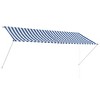 vidaXL Retractable Awning 118.1"x59.1" Blue and White - 2 of 2