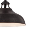 Franklin Iron Works Dyed Bronze Pendant 16" Wide Farmhouse Industrial Rustic Dome Shade for Dining Room Living House Kitchen Island Entryway Bedroom - 3 of 4