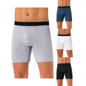 INSPIRE CHIC Men's 4 Pack Lightweight Stretch Open-fly Basic Boxer Briefs - 1 of 4
