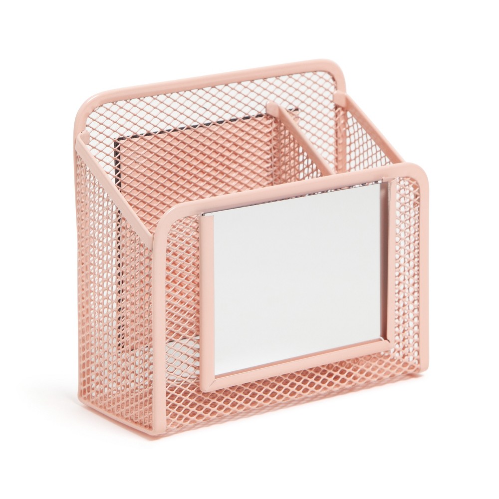 U Brands Locker Mesh Cup with Mirror Lucent Dreams Pink