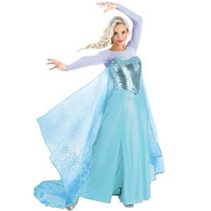 HalloweenCostumes.com Frozen Elsa Costume | Officially Licensed Disney Premium Womens Outfit Long Sleeve Top,  Cape and Corset - 1 of 4