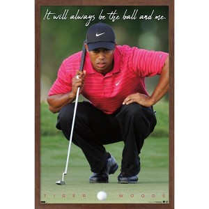 Trends International Tiger Woods - The Ball & Me Framed Wall Poster Prints - 1 of 4