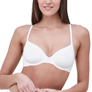 Skarlett Blue Women's Adorned Demi Cotton Unlined Underwire Bra 324211 - 1 of 2