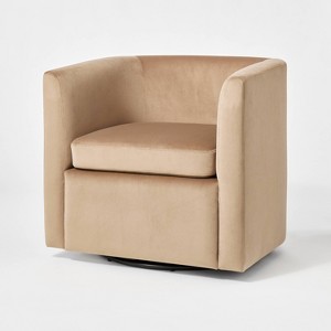 Vernon Upholstered Barrel Swivel Accent Chair - Threshold™ designed with Studio McGee - 1 of 4