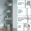 Tension Pole Shower Caddy, Corner Shower Caddies with 4 Basket Shelves and Built-In Towel Bars, Rustproof Bathroom Shower Organizer Adjustable - 4 of 4