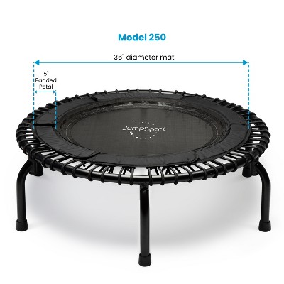 Kids' 39" Round Black Steel Fitness Trampoline
