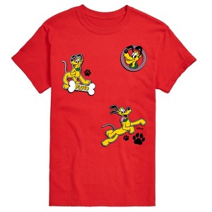 Men's - Disney - Pluto Paw Prints And Bone Short Sleeve Graphic T-Shirt - 1 of 4