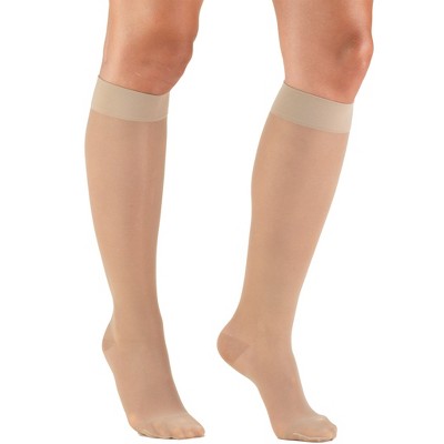 Truform Sheer Compression Stockings, 15-20 mmHg, Women's Knee High Length, 20 Denier