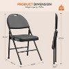 Garvee Folding Chairs 6 Pack, Metal Foldable Chair with Cushion and Non-Slip Feet Pads, PU Party Chairs for Indoors and Outdoors, Dining Room - 3 of 4