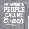Men's - Instant Message - My Favorite People Call Me Coach Short Sleeve Graphic T-Shirt - 2 of 4