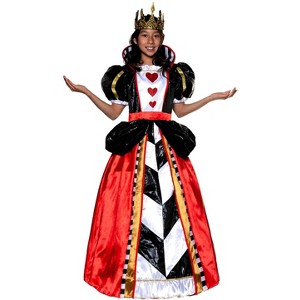 Underwraps Queen Of Hearts Girls' Costume - 1 of 1