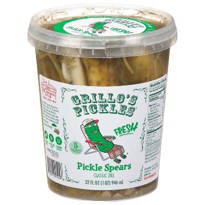 Grillo's Pickles Italian Dill Spears - 32oz