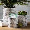 Sullivans 5", 5.5" & 6.5" Hatch Patterned Pot Set of 3, Multicolored - 3 of 4