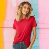 Dalix Sorcerer Frog Embroidered Cotton Relaxed Short Sleeve Tee T Shirt Womens - 2 of 4