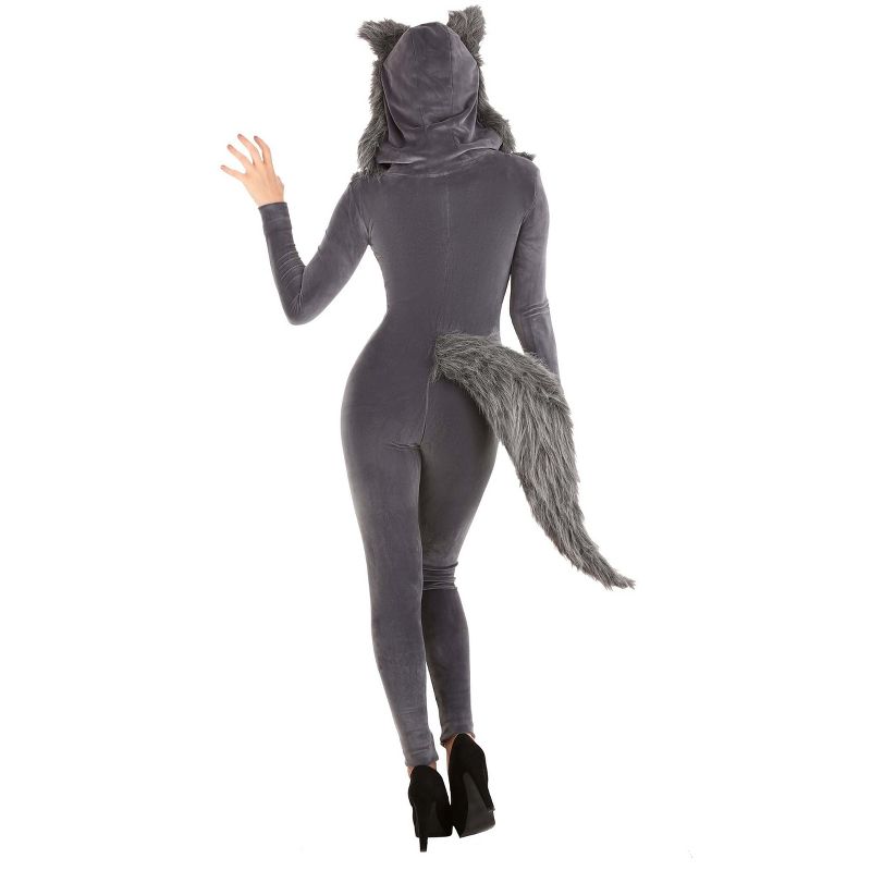 HalloweenCostumes.com Women's Grey Wolf Costume, 4 of 5