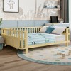 KWPZQEB Platform Bed, Wooden Montessori Bed Frame with Iron Safety Rails, Low Platform Day Bed, Space Saving Corner Kids Beds, Easy Assembly - 3 of 4