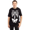 Whiskey and Oak Halloween Crew Neck T-Shirt for Men - Skeleton & Pumpkin - 100% Cotton - 2 of 4