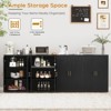 Brafab94" Fluted Sideboard Buffet Cabinet with Storage, Credenza Storage Cabinet for Living Room - 3 of 4