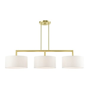 Livex Lighting Meridian 3 - Light Chandelier in  Satin Brass - 1 of 3