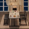 Dining Table Set for 4, Kitchen Table with 2 Upholstered Chairs and Bench, 4-Piece Kitchen Dining Room Set for Apartment, Kitchen, Small Space - 4 of 4