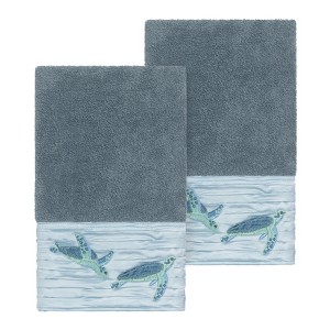 Linum Home Textiles 100% Turkish Cotton MIA Embellished Towel Set - 1 of 1
