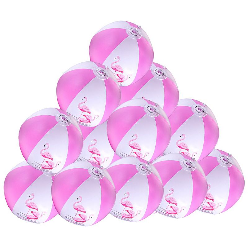 Big Mo's Toys Flamingo Inflatable Beach Balls - 12 in - 12 Pack, 4 of 9