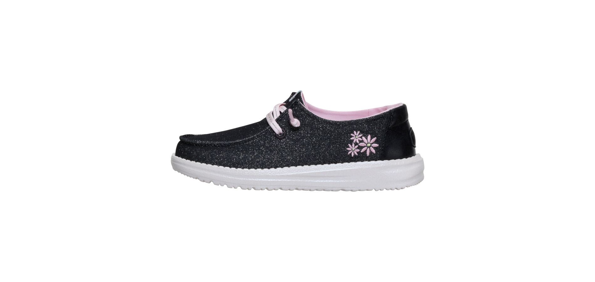 Hey Dude Wendy Shimmer Flower Youth - Girls Comfortable Slip on Shoes