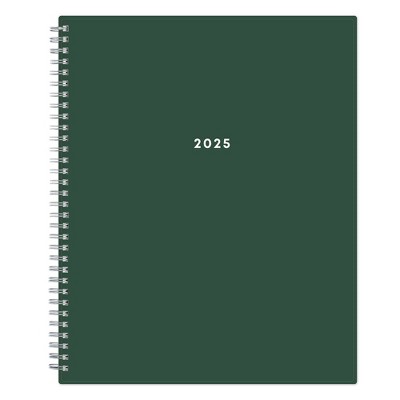 BlueSky 2025 Weekly/Monthly Planner 11.18"x9.37" Wirebound Deep Forest Green Arrows: Adult Stationery, Tabs, Paper