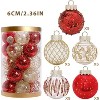 25 Pcs Christmas Ball Ornaments, 2.36 Inch Clear Christmas Tree Decorations, Shatterproof Xmas Tree Halling Balls Ornaments for Christmas Tree - 4 of 4