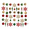 Nearly Natural Holiday Deluxe Shatterproof, 50 Count Christmas Tree Ornament Box Set, Re-Useable Container - 3 of 3