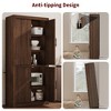 70" Tall Kitchen Pantry Cabinet, Freestanding Buffet Hutch Cabinet with Adjustable Shelves, Wooden Coffee Bar Cabinet for Kitchen - 4 of 4