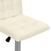 Syemin Counter and Bar Stools 2 Pieces Adjustable Swivel Barstools Modern Counter Stools Counter Height Barstools for Bar, White, 17.32"*20.08"*37.01" - 3 of 4