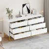 Jojoka Modern 6 Drawer Dresser,Modern Dresser Chest with Wide Drawers and Metal Handles for Bedroom - 3 of 4