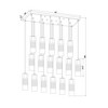 Alton 17-Light Linear Chandelier - Modern Two-Tier Design, Dimmable, Damp Rated - 4 of 4