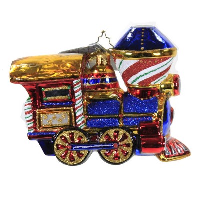 Christopher Radko 3.75" Chugga Chugga Woo Woo Ornament Train Choo Choo  -  Tree Ornaments